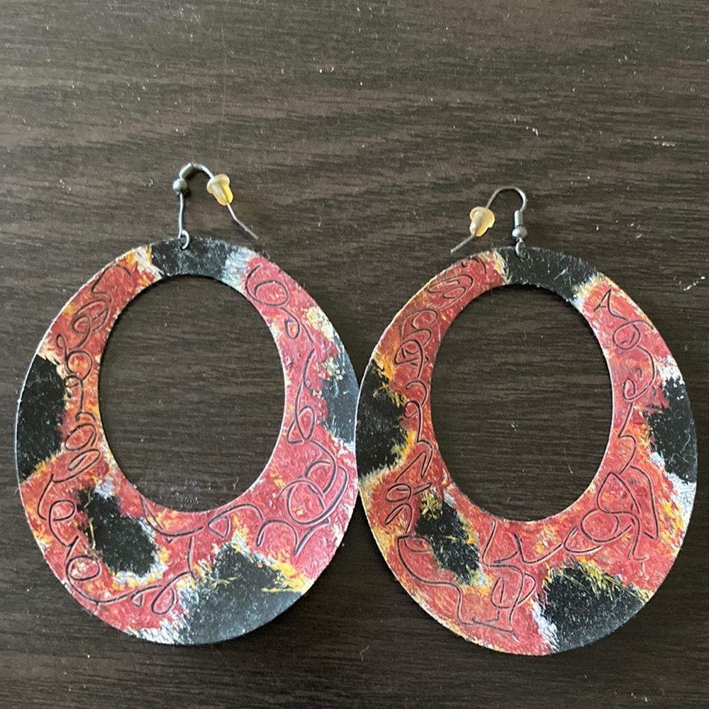 Red & Black Earrings